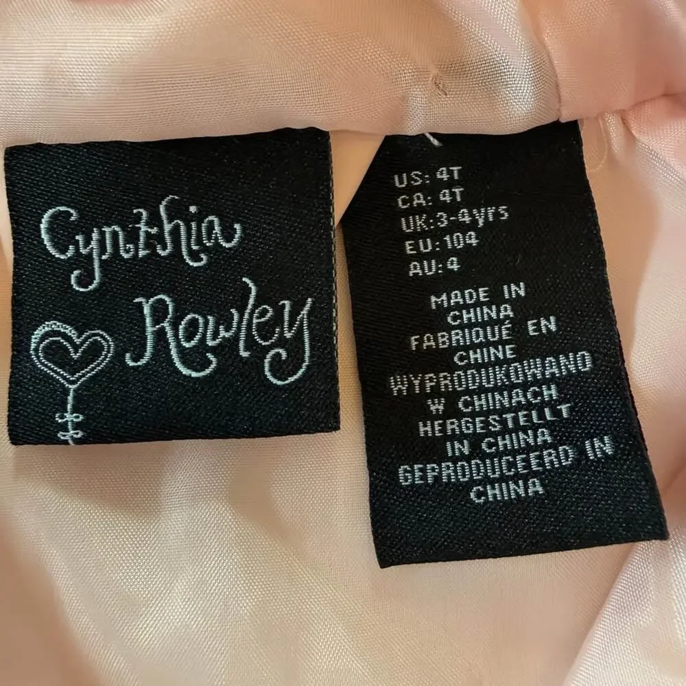 Cynthia Rowley Raincoat Size 4T